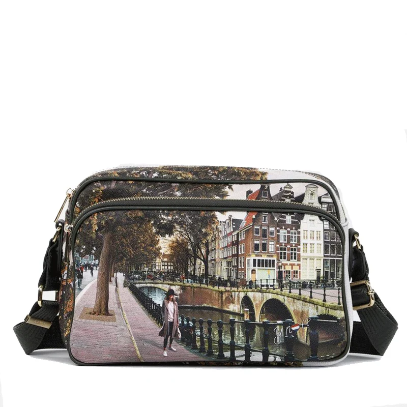 Borsa Donna a Tracolla Y NOT YES-331 stampa Amsterdam Bridge