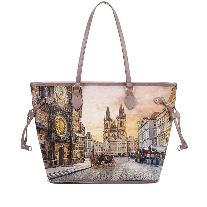 Borsa Donna Y NOT a Spalla YES-319 Stampa Astro Clock