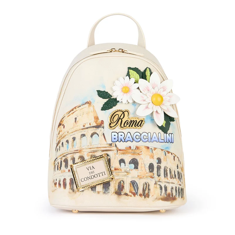 Zaino Donna BRACCIALINI linea Cartoline stampa Roma