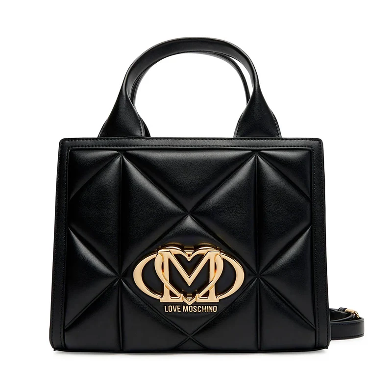 Borsa Donna a Mano Trapuntata LOVE MOSCHINO linea Embossed Nera