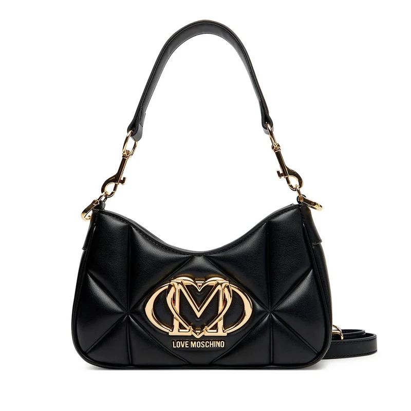Borsa Donna a Spalla Trapuntata LOVE MOSCHINO linea Embossed Nera