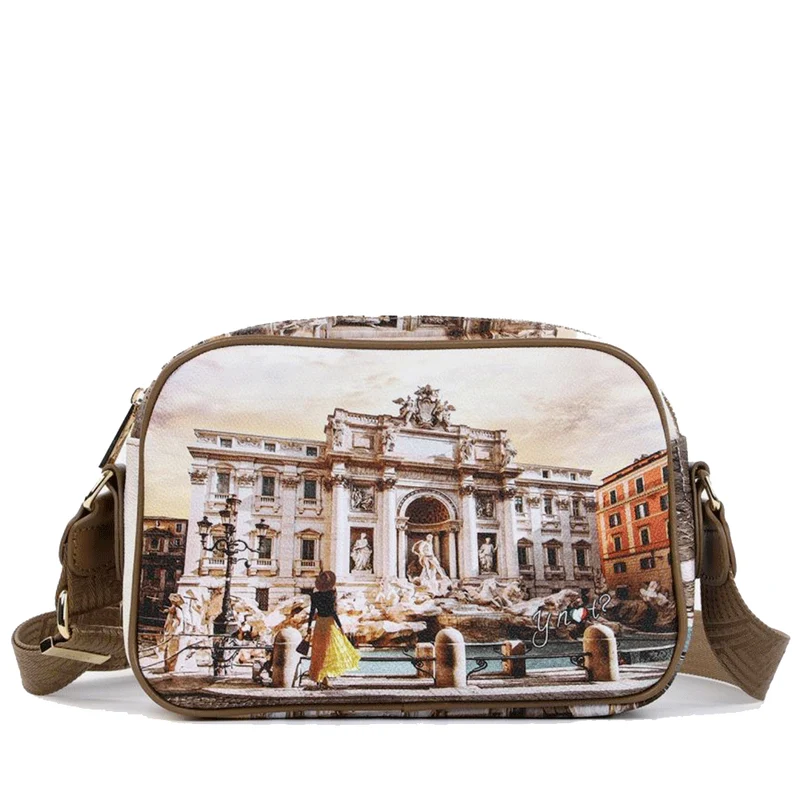 Borsa Donna a Tracolla Y NOT YES-310 stampa Lost in Rome