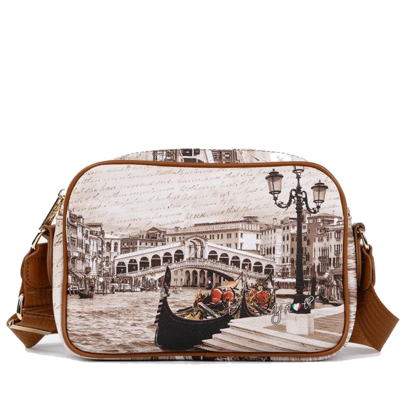 Borsa Donna a Tracolla Y NOT YES-310 stampa Venice Postcard