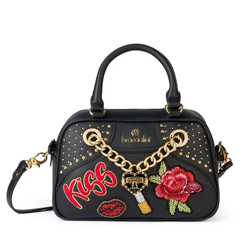 Bauletto Donna BRACCIALINI linea Rock colore Nero