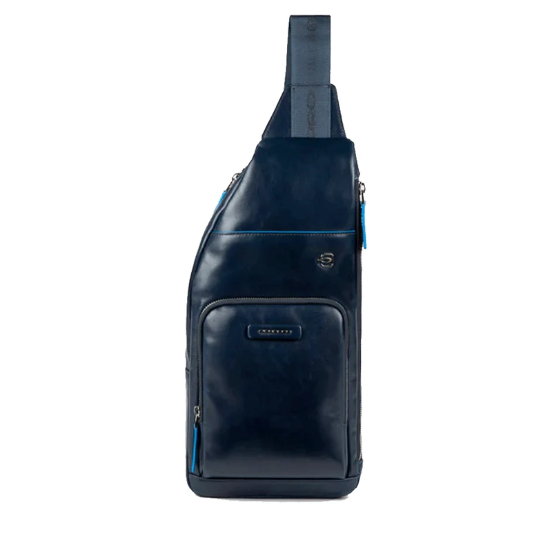 Monospalla Porta iPad mini PIQUADRO linea Blue Square Revamp in Pelle Blu - CA5577B2V