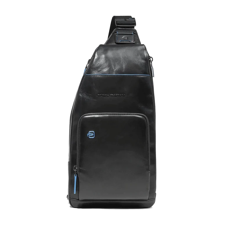 Monospalla Uomo Porta iPad mini PIQUADRO linea Blue Square in Pelle Nera - CA5577B2