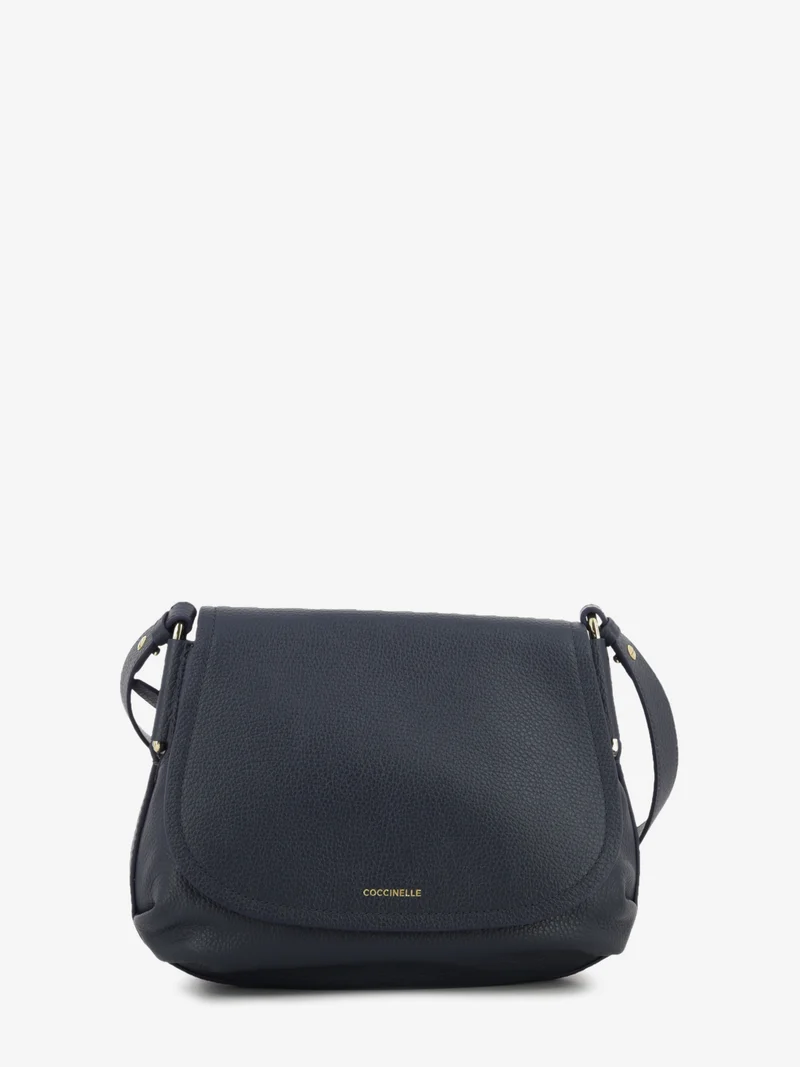 Borsa a tracolla in pelle martellata midnight blue