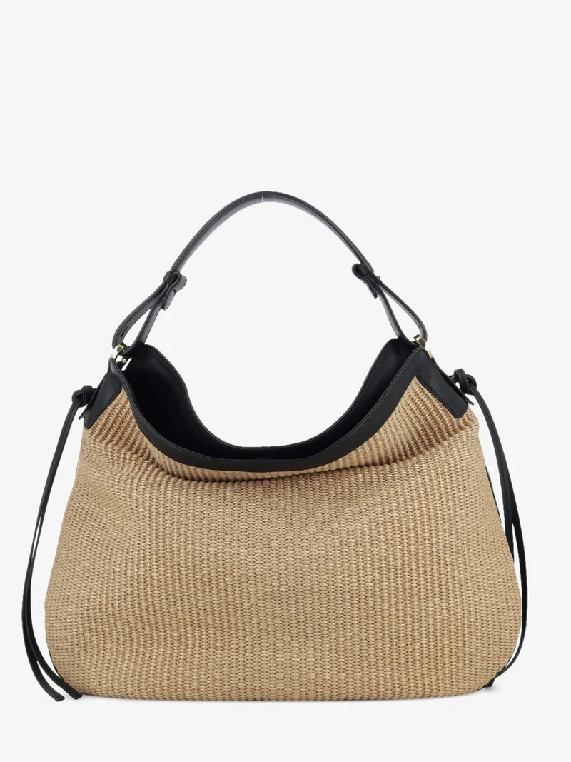 Borsa in rafia natural / black
