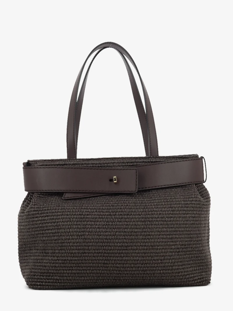 Borsa in rafia cioccolato