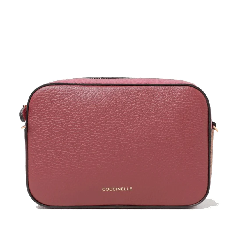 Borsa Donna a Tracolla COCCINELLE Linea Tebe Colore Brandy - Rosewood - Cuir