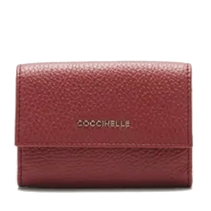 Portafoglio Piccolo COCCINELLE in Pelle Linea Metallic Soft colore Brandy - E2MW5173201