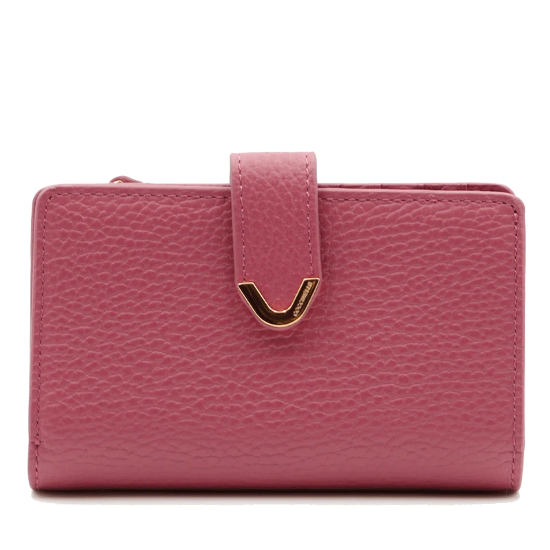 Portafoglio Donna con Doppio Scomparto COCCINELLE in Pelle Rosewood Linea Dew