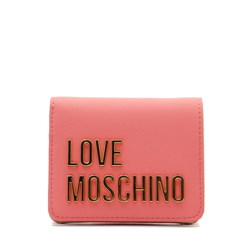 Portafoglio Donna Piccolo LOVE MOSCHINO linea Bold Love Corallo