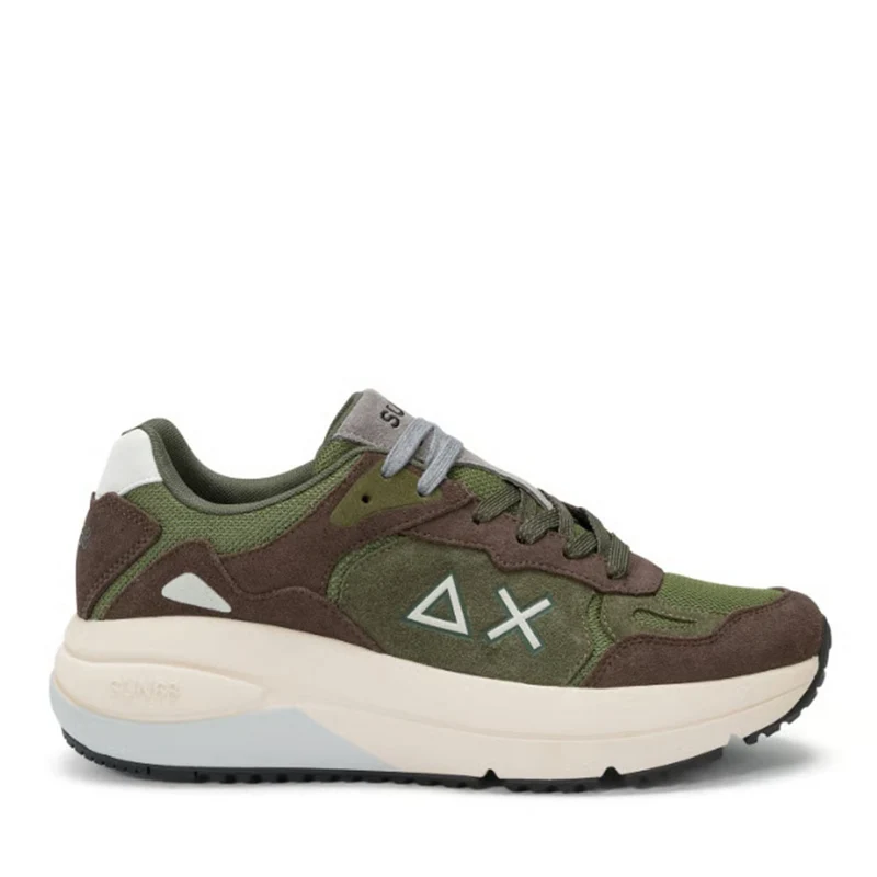 Scarpe Uomo Sun68 Sneakers Jupiter Suede Marrone - Z45128