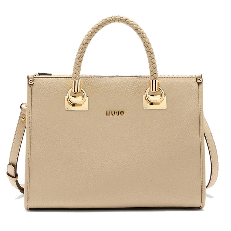 Borsa Donna a Mano Media LIU JO effetto Bottalato color Sabbia