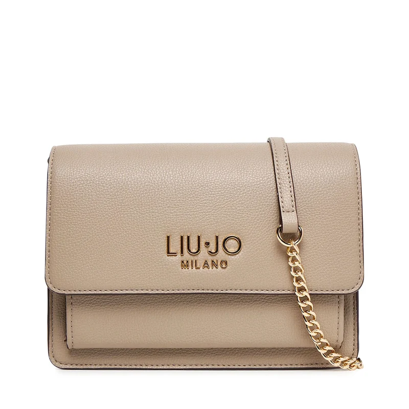 Borsa Donna con Tracolla in Catena LIU JO Better effetto Bottalato Desert Taupe