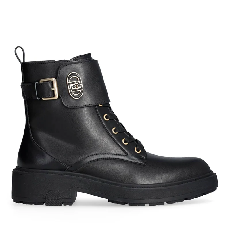 Anfibi Donna LIU JO London 03 in Pelle Nera