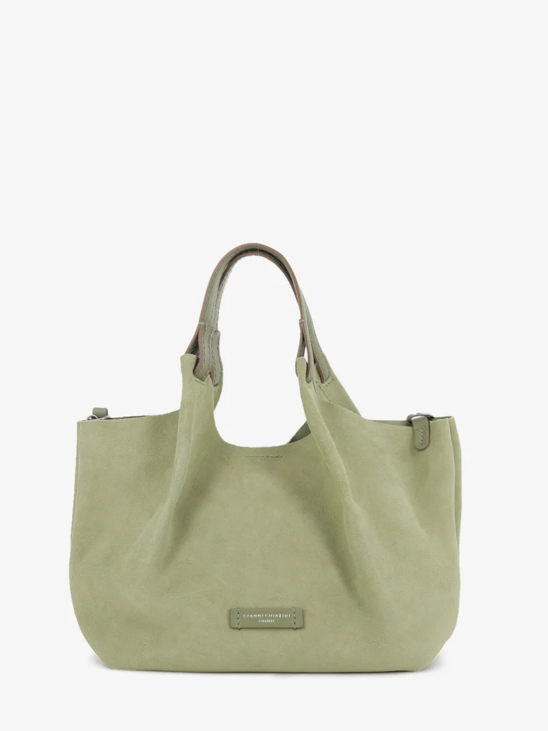 Borsa Dua in suede willow