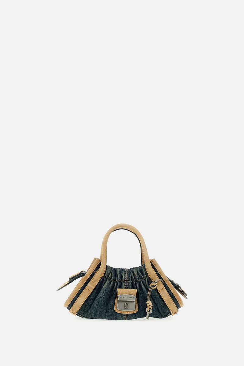 THE DENIM SUEDE CRISTINA SMALL SATCHEL