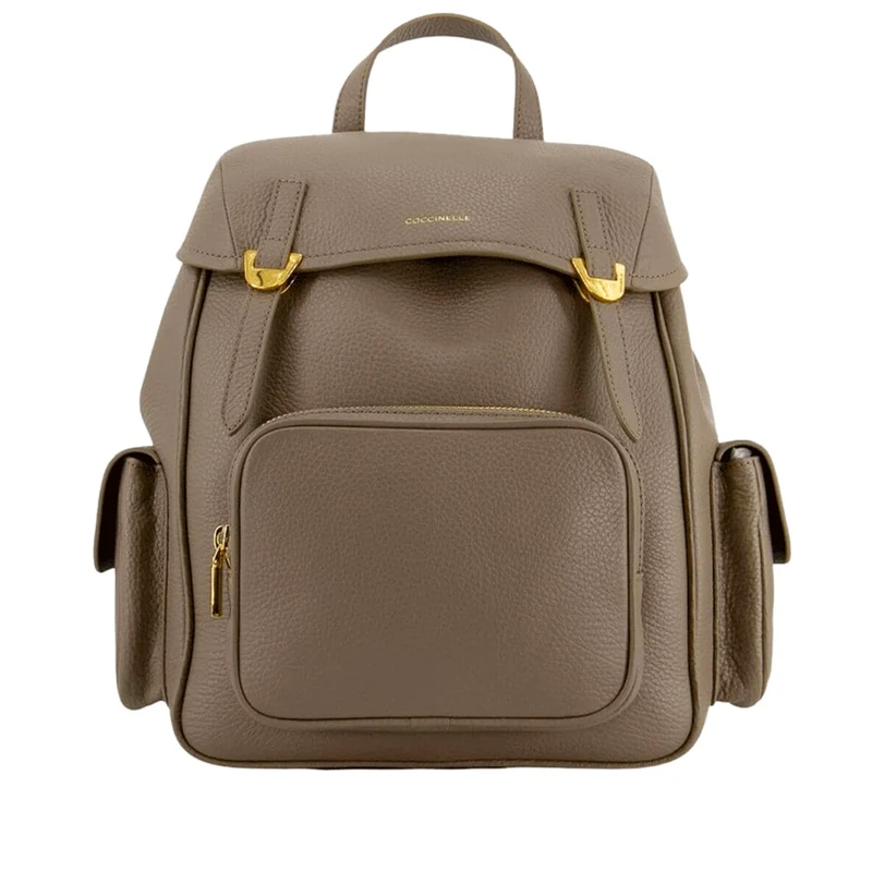 Zaino Piccolo COCCINELLE in Pelle Linea Campus Colore Warm Taupe