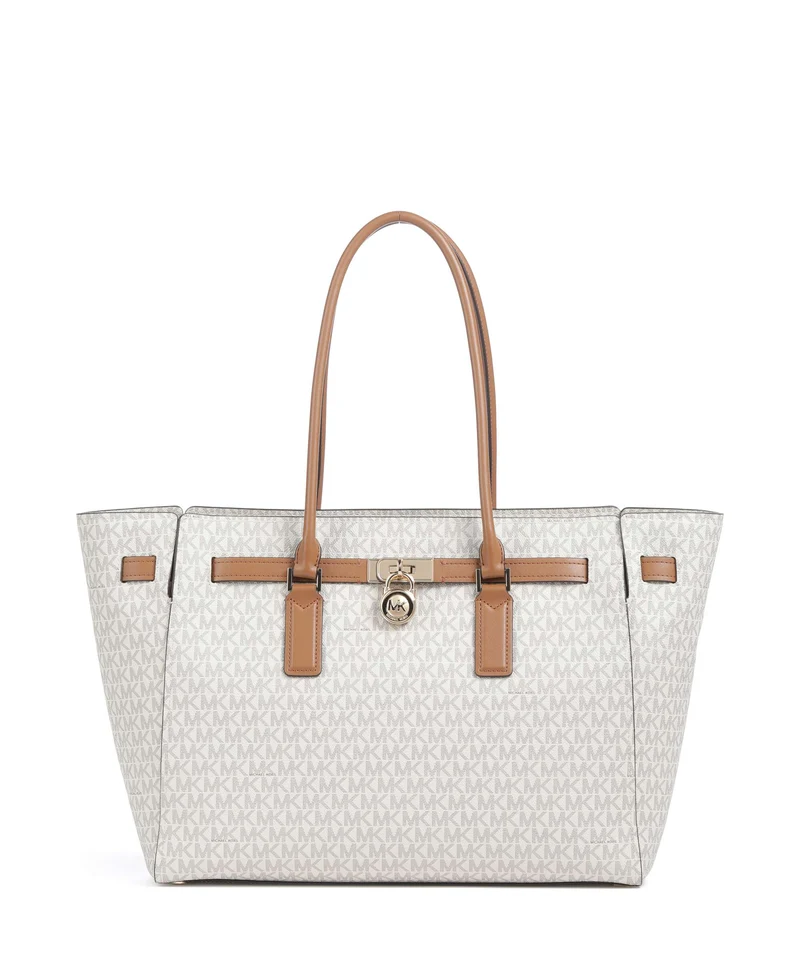 Michael Kors Hamilton Moderne Large Borsa shopper vanilla/acorn
