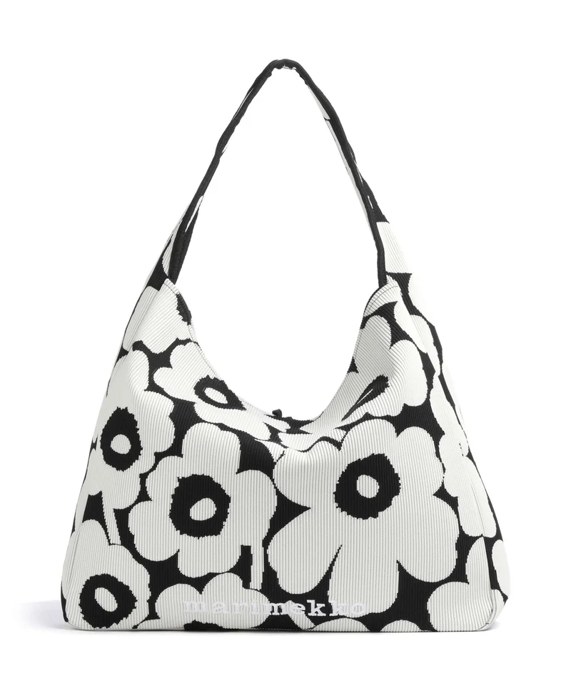 Marimekko Knitted Unikko Borsa hobo black/offwhite