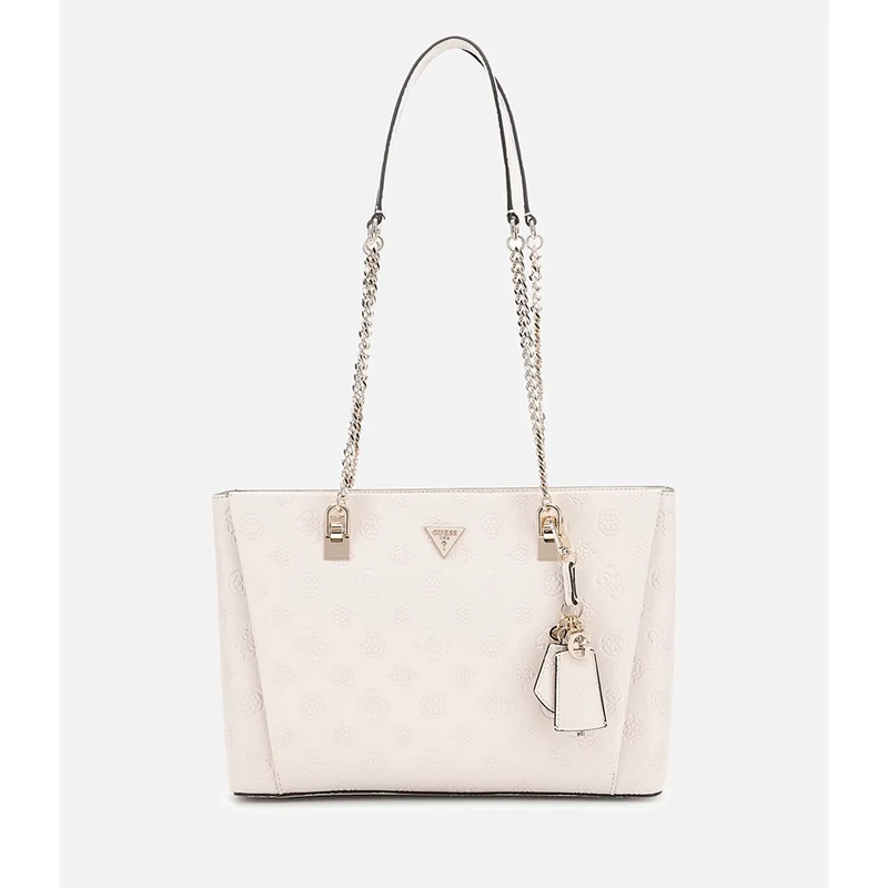 Borsa Donna Shopper a Spalla GUESS Linea Tisha colore Stone Logo