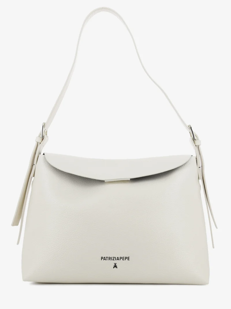 Borsa in pelle wooly white