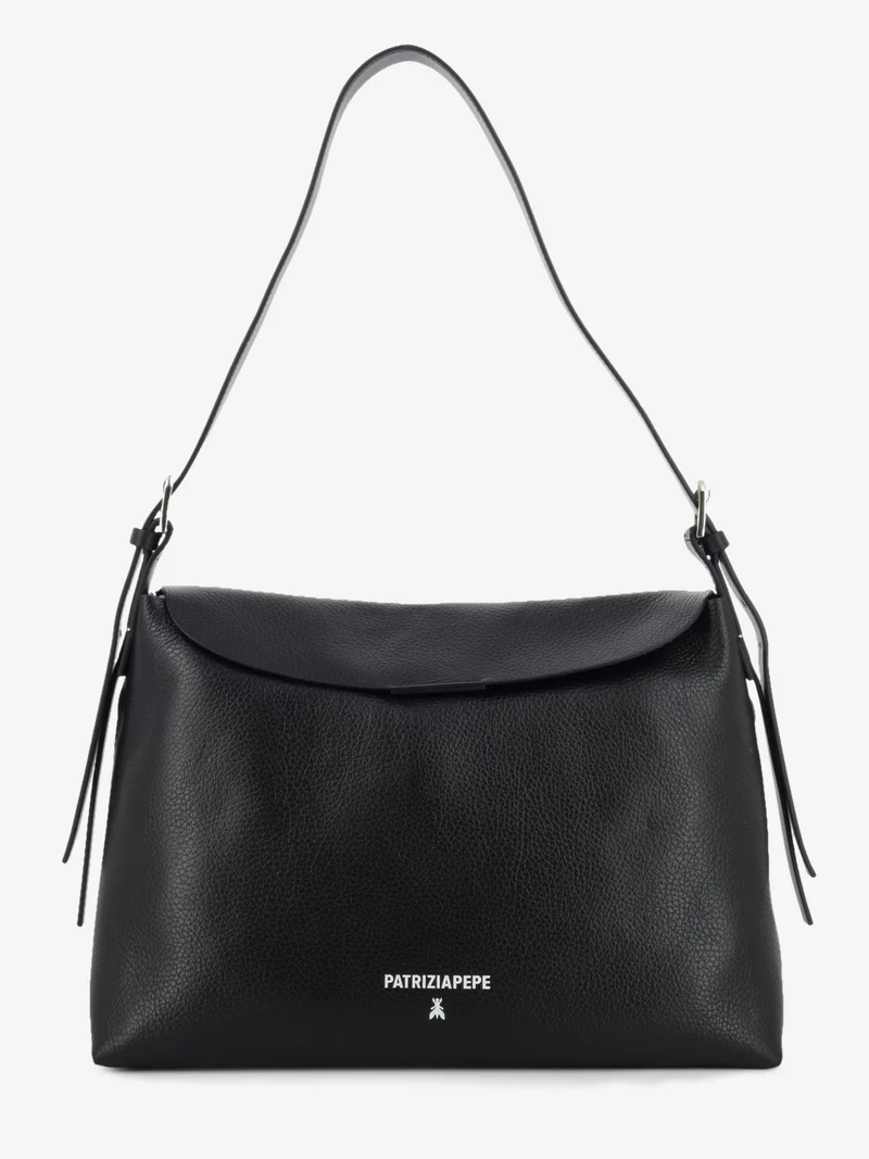 Borsa in pelle wooly black