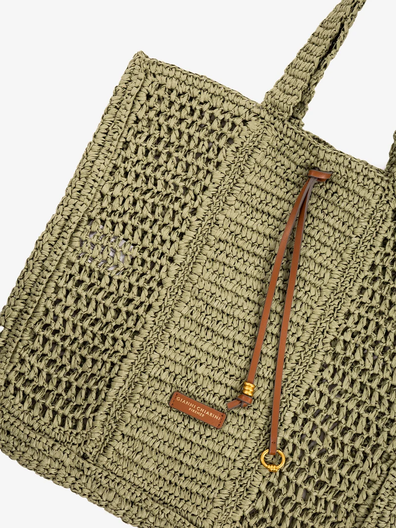 Borsa Nefeli crochet verde