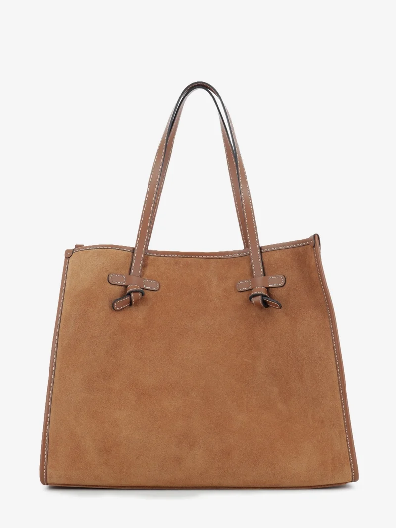 Borsa in suede Marcella caramel