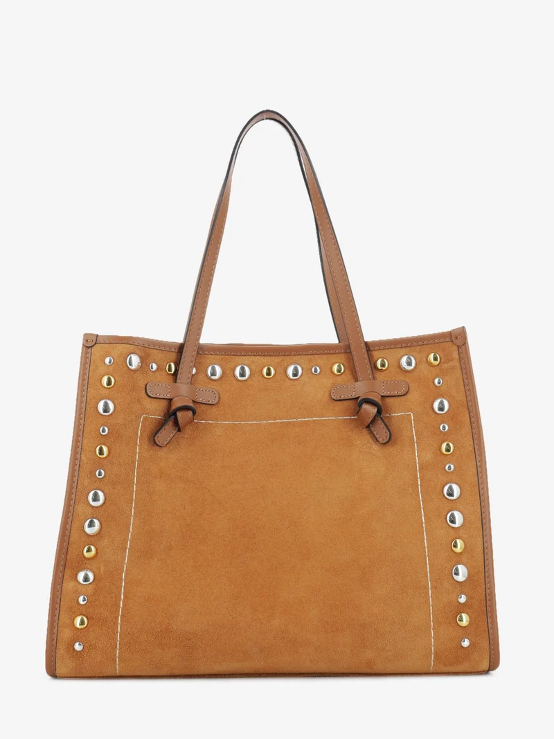 Borsa in suede Marcella caramel