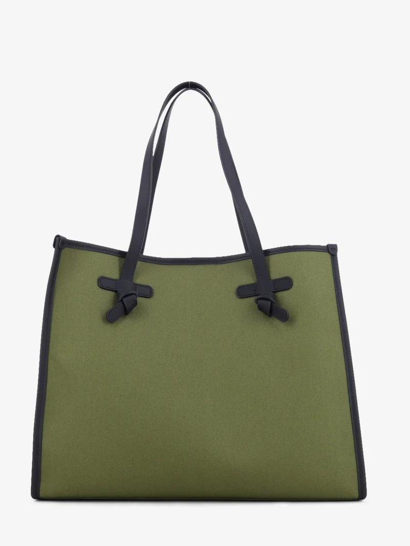 Borsa Marcella in tessuto e pelle militare