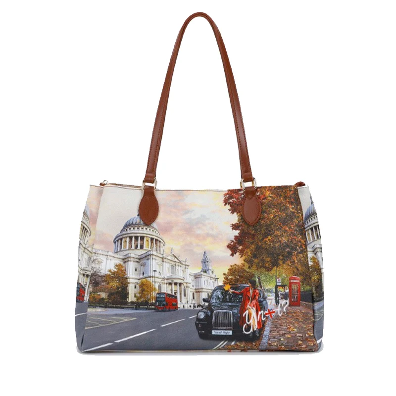 Borsa Donna a Spalla Y NOT Stampa London Tourist - YES-594