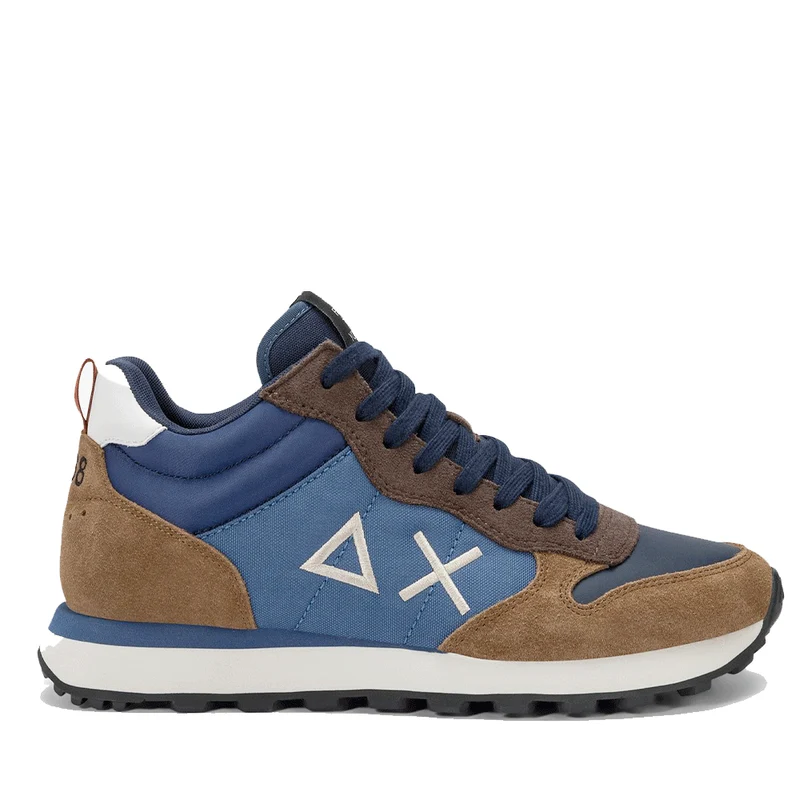 Scarpe Uomo Sun68 Sneakers Tom 2.0 Solid Mid Navy Blue - Z45109