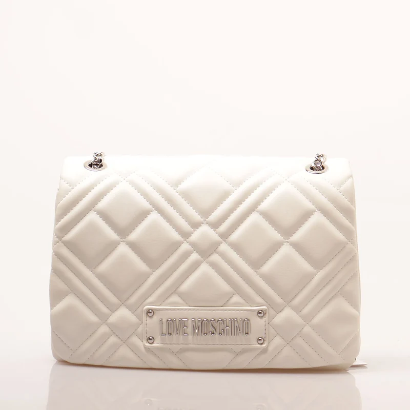 Borsa a Spalla e a Tracolla LOVE MOSCHINO linea Quilted Trapuntata Bianca
