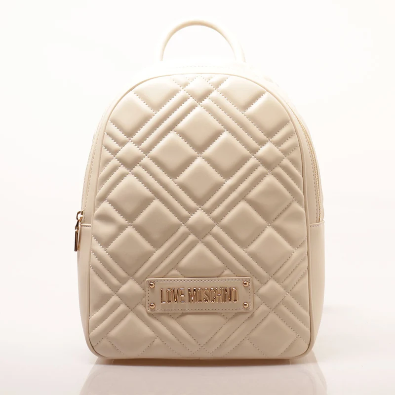 Zaino Donna LOVE MOSCHINO linea Quilted Trapuntato Avorio