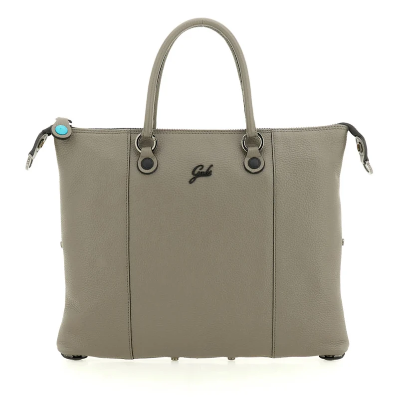 Borsa Donna a Mano con Tracolla GABS G3 PLUS Medium in Pelle Martellata color Zinco