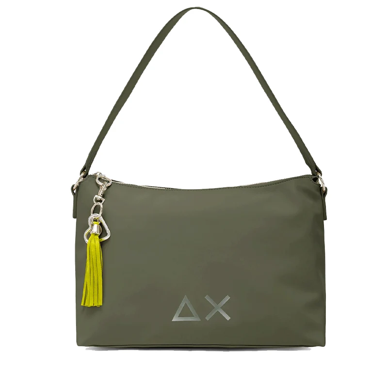 Borsa Donna a Spalla SUN68 in Tessuto Militare Scuro - Z45264