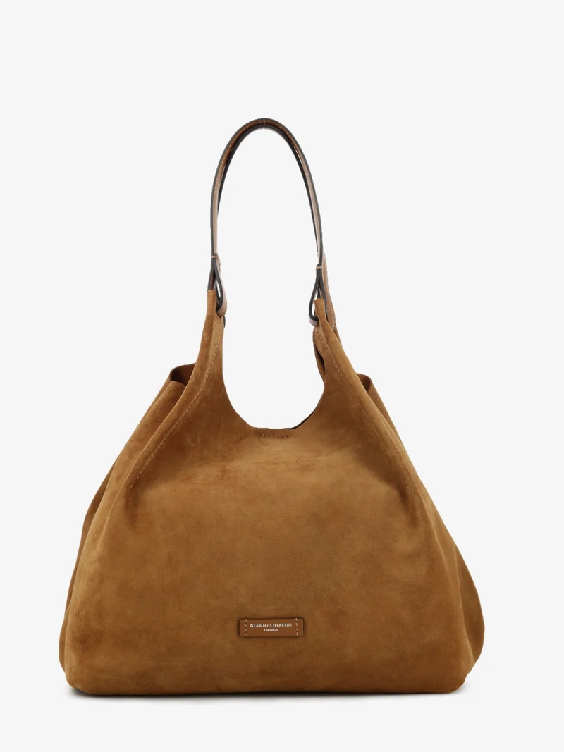 Borsa Dua in suede caramel