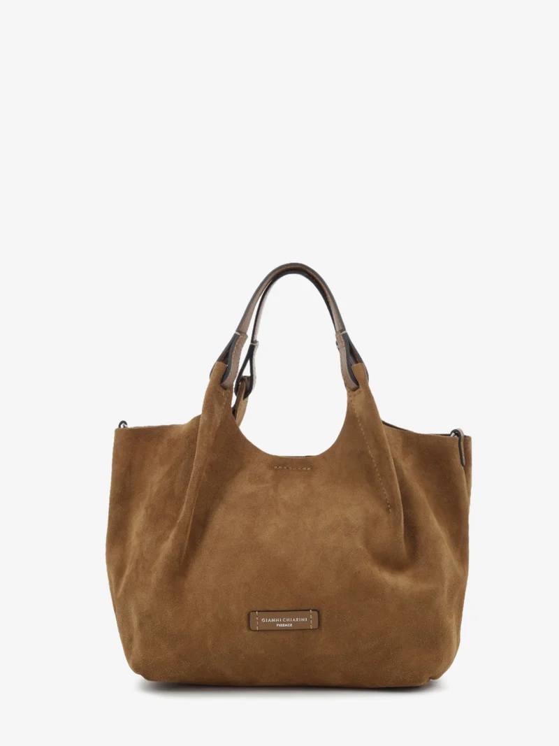 Borsa Dua in suede caramel