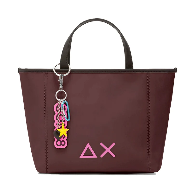 Borsa Donna a Mano SUN68 linea Jacqueline Bag Small in Tessuto Bordeaux - Z45261