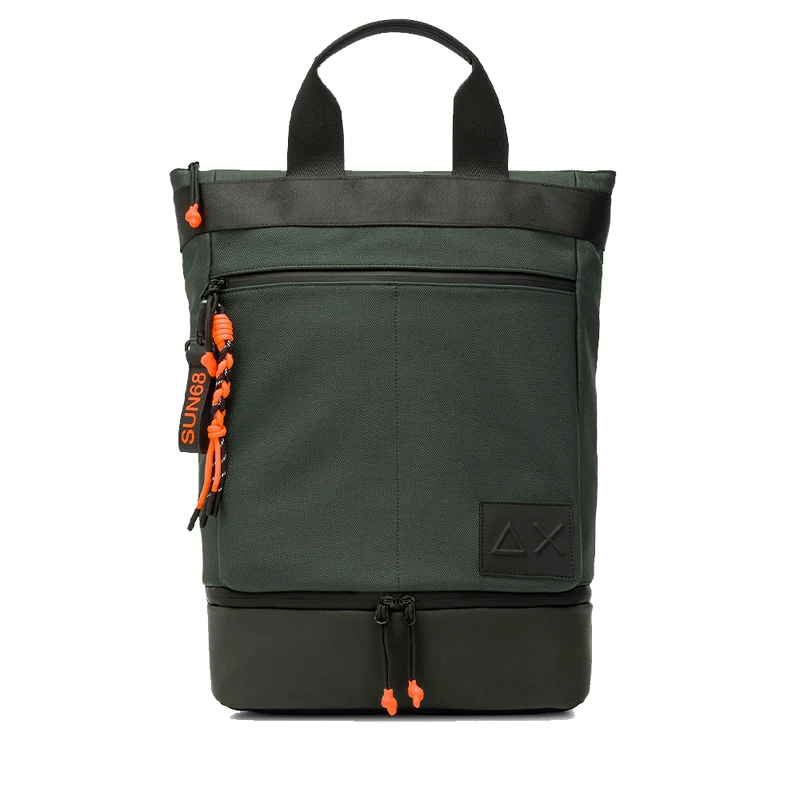 Zaino SUN68 porta Pc in Nylon Colore Verde Scuro