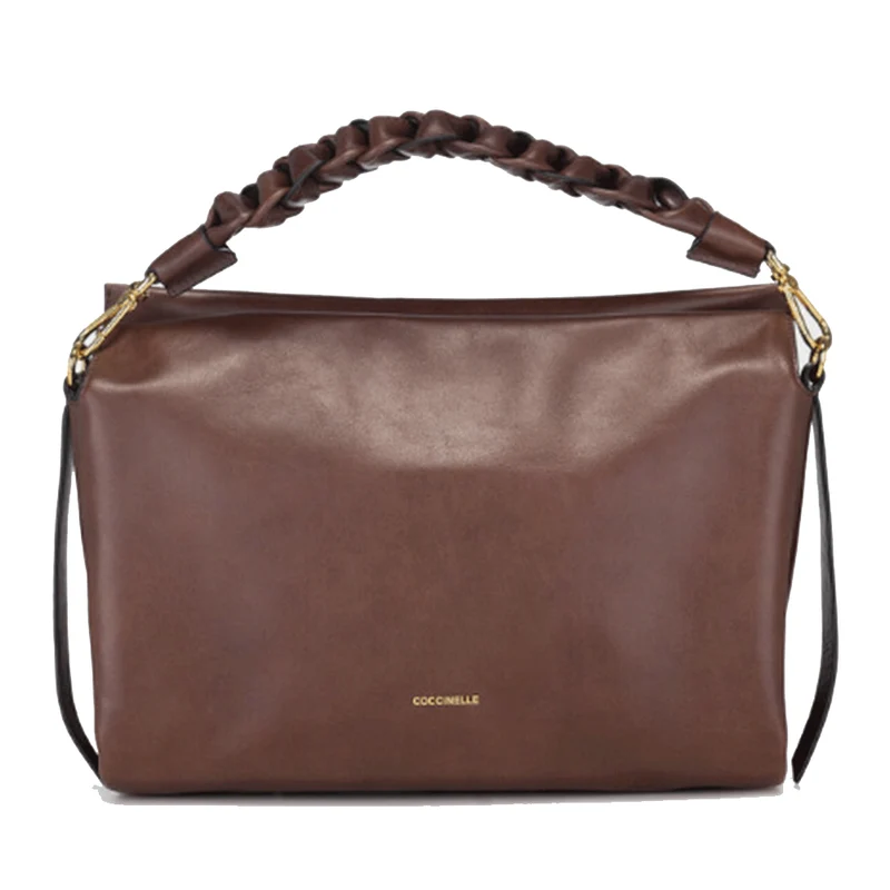 Borsa Donna a Mano COCCINELLE in Pelle Liscia linea Boheme Medium colore Fondant Brown