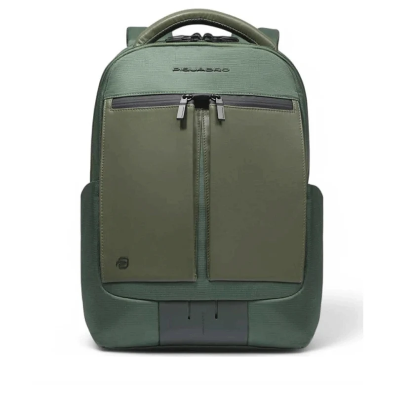 Zaino PIQUADRO con Porta Computer 14" in Tessuto e Pelle Verde Linea Orion - CA6620S136