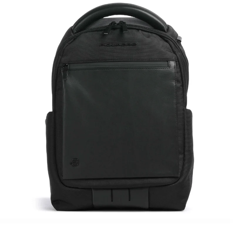 Zaino PIQUADRO con Porta Computer 13" in Tessuto e Pelle Colore Nero Linea Orion - CA6619S136