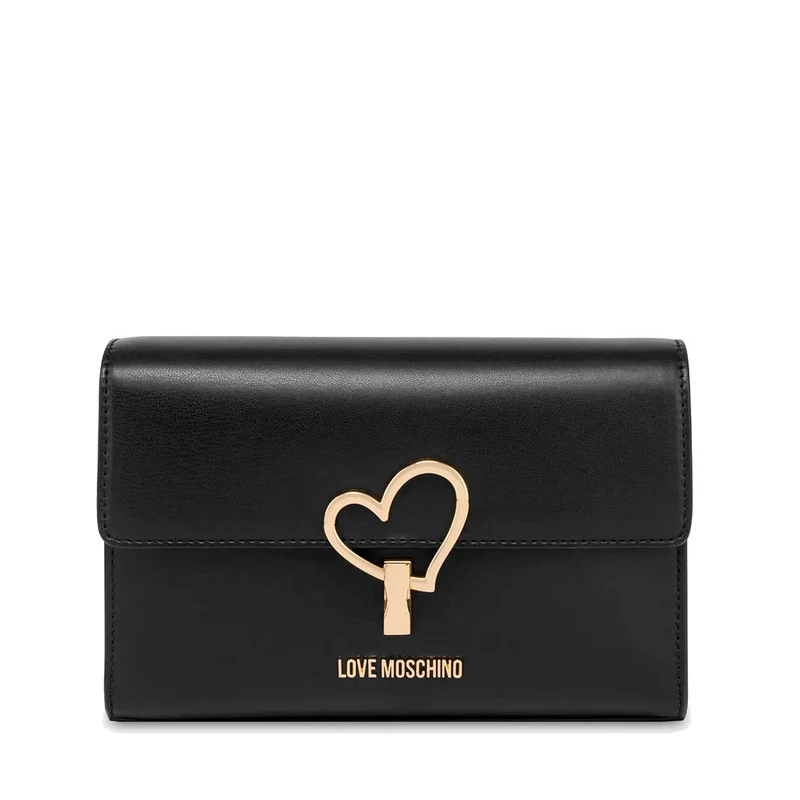 Clutch Donna con Tracolla LOVE MOSCHINO Nera con Cuore