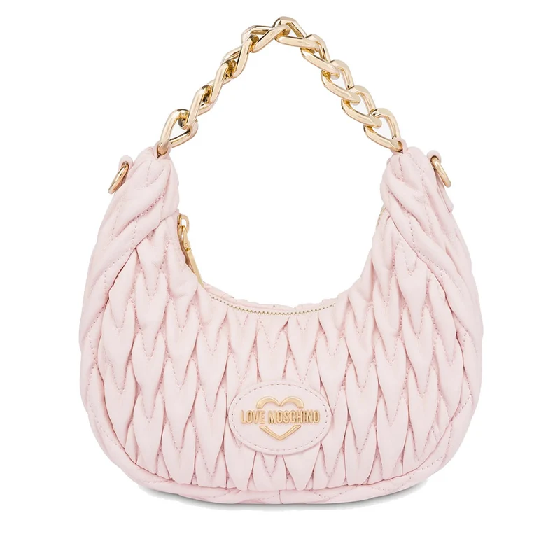 Hobo Bag Donna LOVE MOSCHINO Trapuntata Rosa Cipria