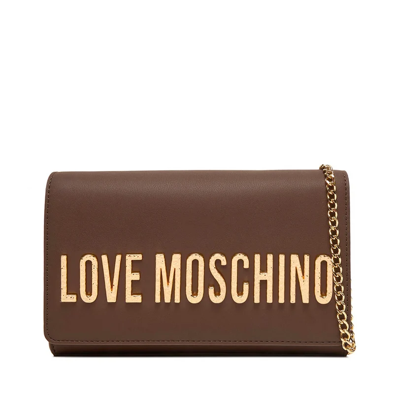 Clutch Donna con Tracolla LOVE MOSCHINO Marrone con Maxi Logo