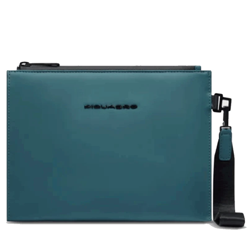 Pochette PIQUADRO in Tessuto Gommato colore Ottanio Linea Corner 2.0 - AC6368C2OW